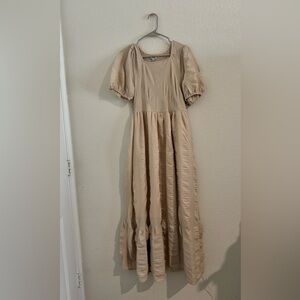 Polagram Maxi Dress in Tan